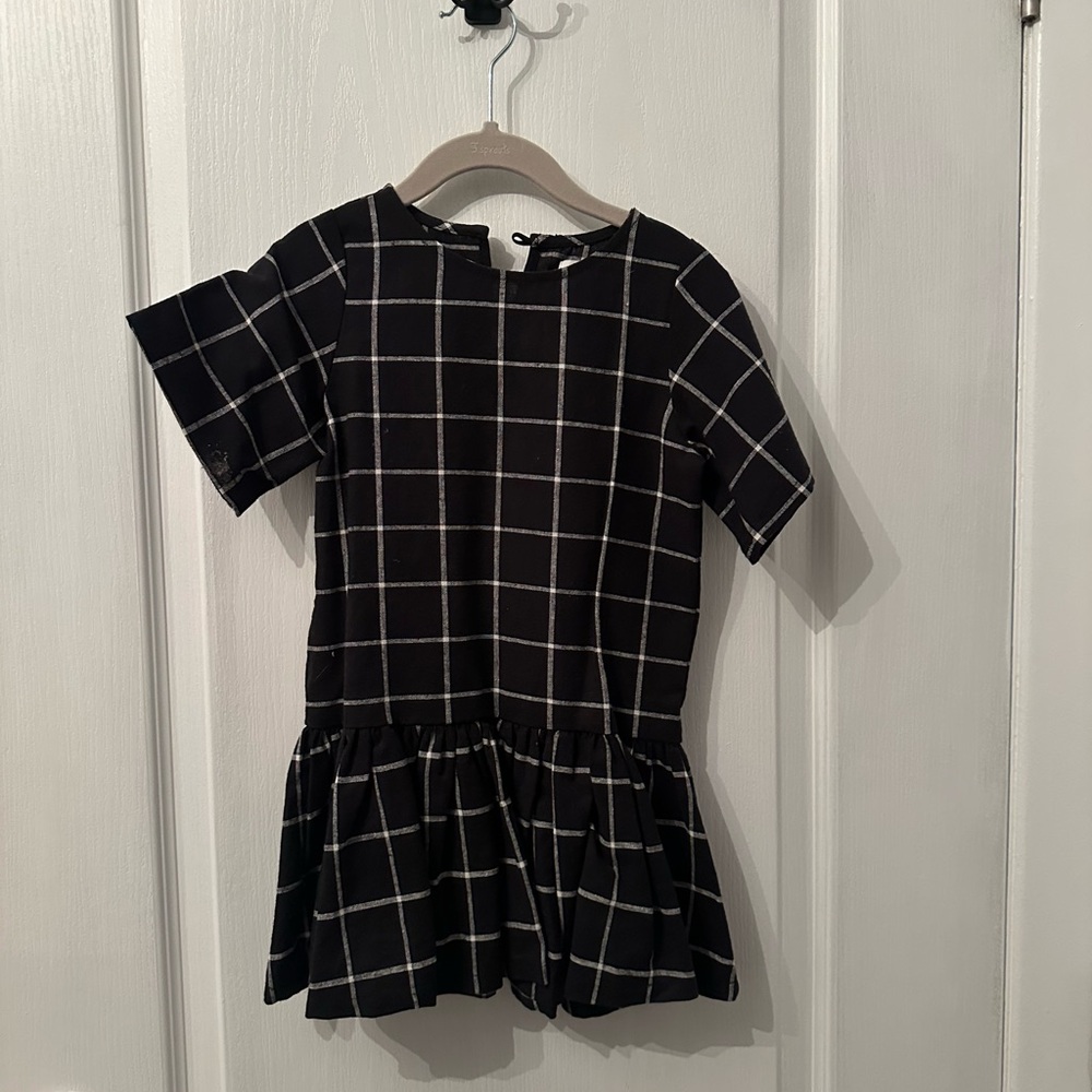 Emma Knudsen- Canadian Designed Black and White Checkered Kids Dress